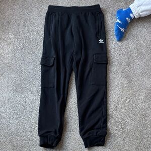 Adidas Black Cargo Joggers